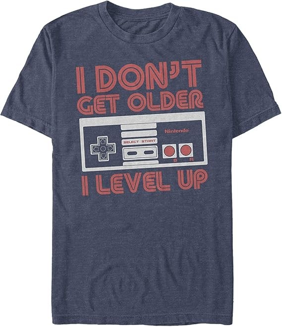 Nintendo Men's NES Controller Get Older Level Up T-Shirt